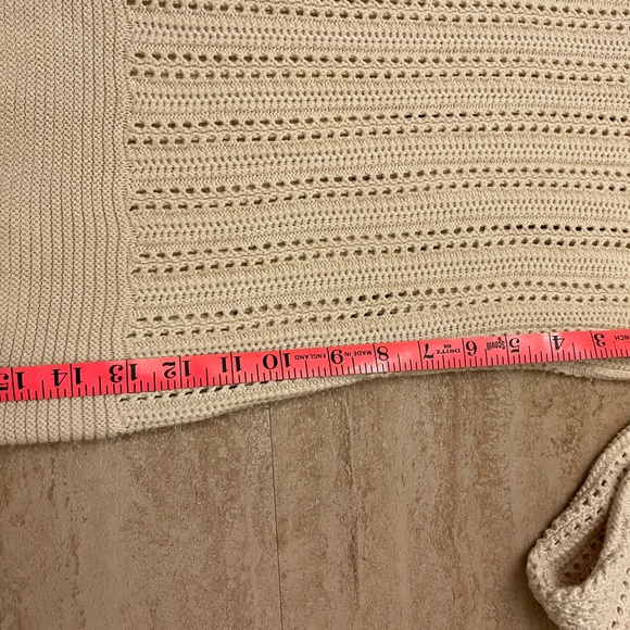 Bamboo Trader knitted beige sweater/ hooded size medium - Picture 6 of 10